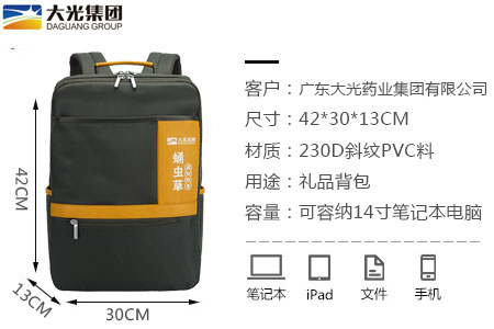 廣東大光藥業集團定制禮品背包