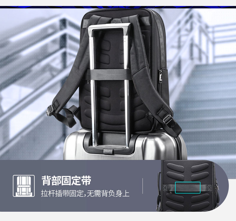 質(zhì)感高檔多功能商務雙肩電腦包定制
